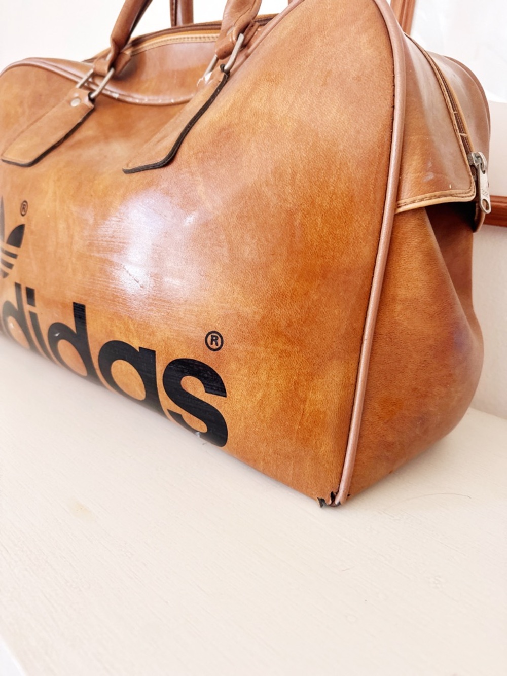 Vintage adidas Brown Duffel Bag with Black Logo - Picture 9 of 13